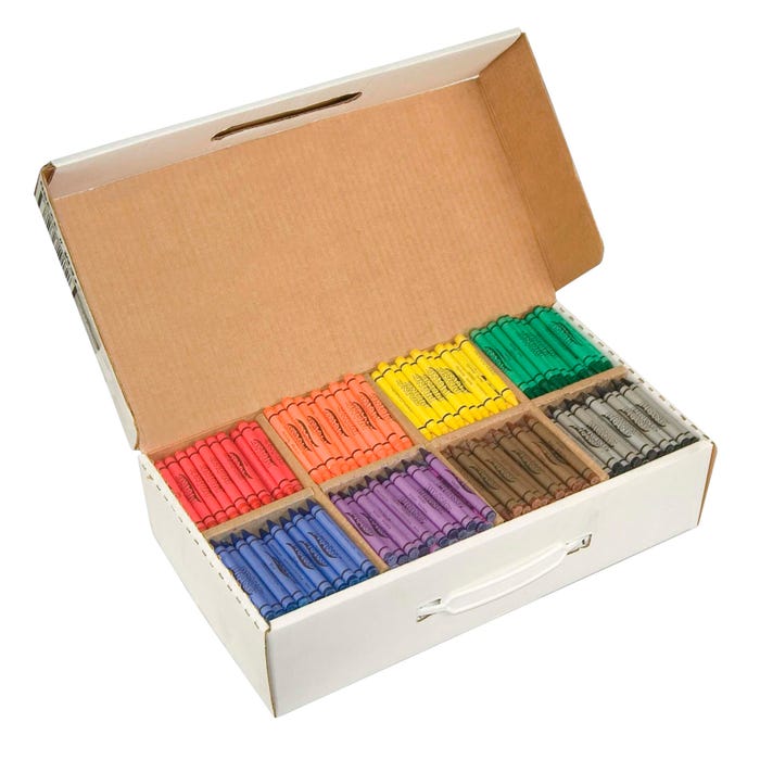 Prang Crayons Classroom Pack, Assorted Colors, Set of 800