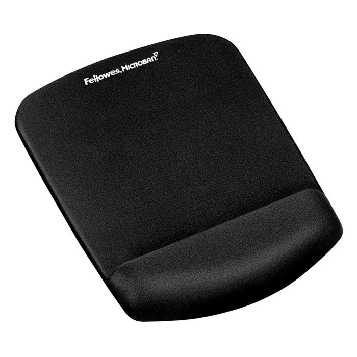 Fellowes PlushTouch Mouse Pad with Wrist Rest Foam Fusion, Black