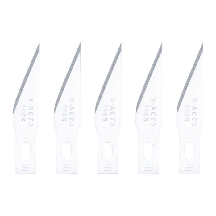 X-ACTO X211 Replacement Blades, No. 2, Carbon Steel Blade, Pack of 5