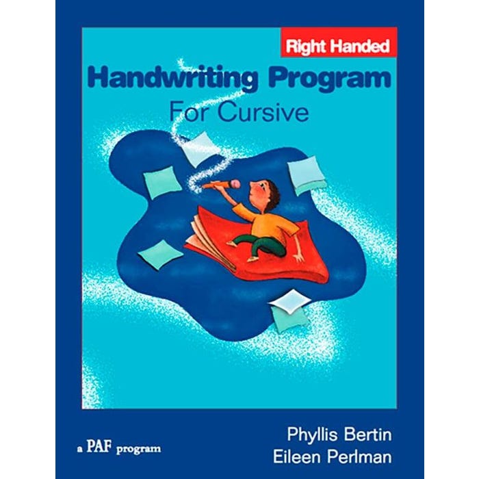 PAF Handwriting Program for Cursive Student Workbook, Right-Handed