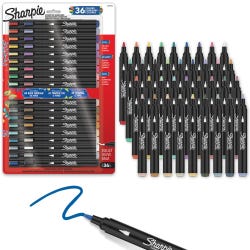 Sharpie Creative Water-Based Acrylic Paint Markers, Bullet Tip, Assorted Colors, Set of 36