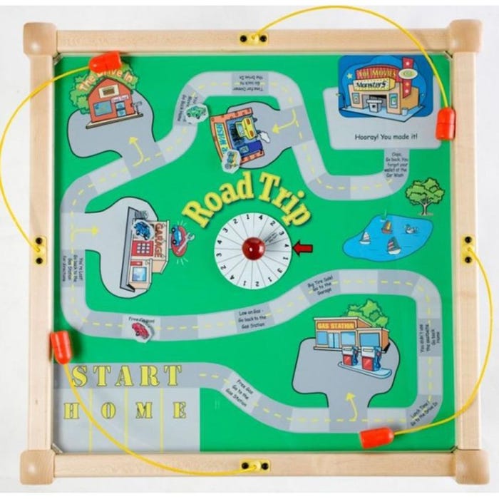 Gressco Magnetic Interactive Activities, Road Trip, 17-1/2 x 17-1/2 x 1-1/2 Inches