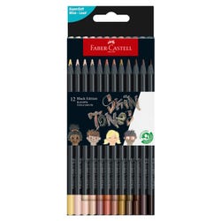 Faber-Castell Black Edition Colored Pencils, Assorted Skin Tones, Set of 12 2149970