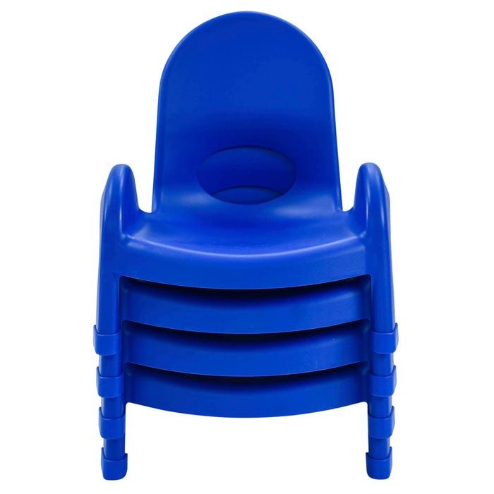 Angeles Value Stack Chair, 15-5/8 x 11-3/4 x 15-3/4 Inches, Blue, Set of 4