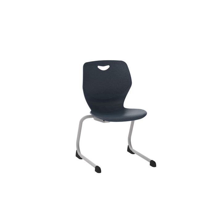 Wisconsin Bench Sconnie Cantilever Chair, Silver Frame