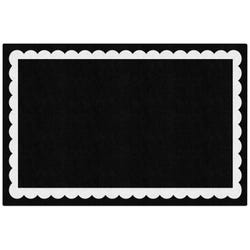 Schoolgirl Style Black, White and Stylish Brights Black and White Scallop Border, Rectangle 4002520