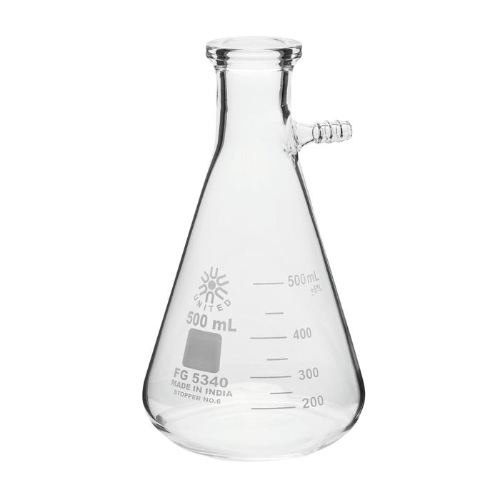 United Scientific Filtering Flask, Borosilicate Glass, 500ml