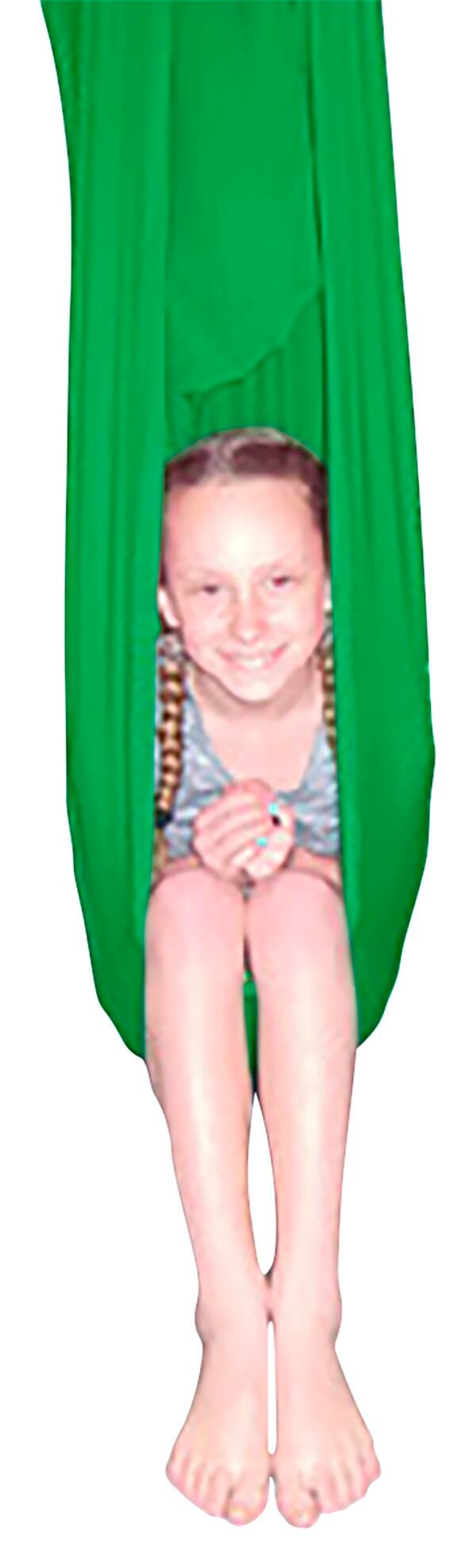 Abilitations Cocoon Swing, Lycra, 60 x 40 Inches, 120 Pound Capacity, Green, Item Number 2010455
