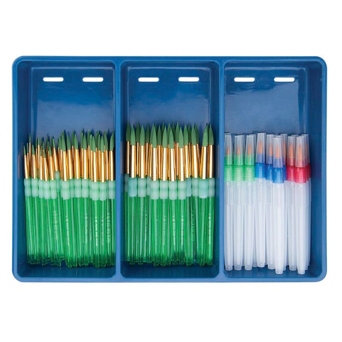 Royal & Langnickel Big Kid's Choice Classroom Brushes, Round Type, Assorted Sizes, Set of 90