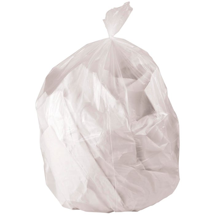 Genuine Joe Low Density Heavy Duty Can Liners, 45 Gallon, 2 mil, Clear, Pack of 100