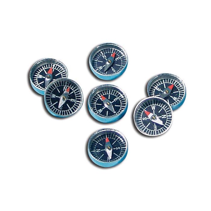 Magnetic Field Detection Compass, 4/5 Inch Diameter, Pack of 10