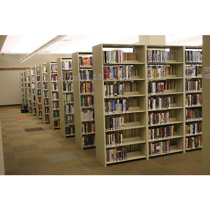 Aurora Quick-Lok Closed Back Library Shelves Add-On, 6 Shelves