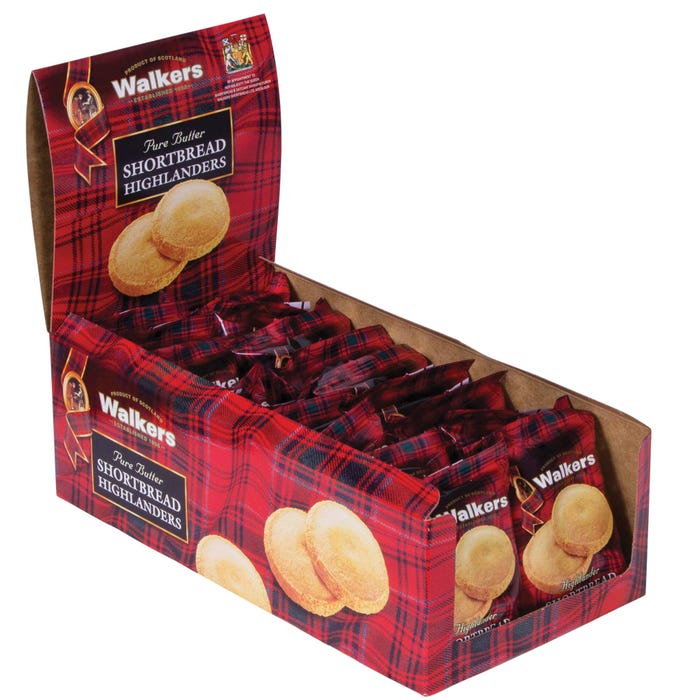 Office Snax Shortbread Highlanders Cookies -- Cookies, Shortbread Highlanders, 18/BX, Multi