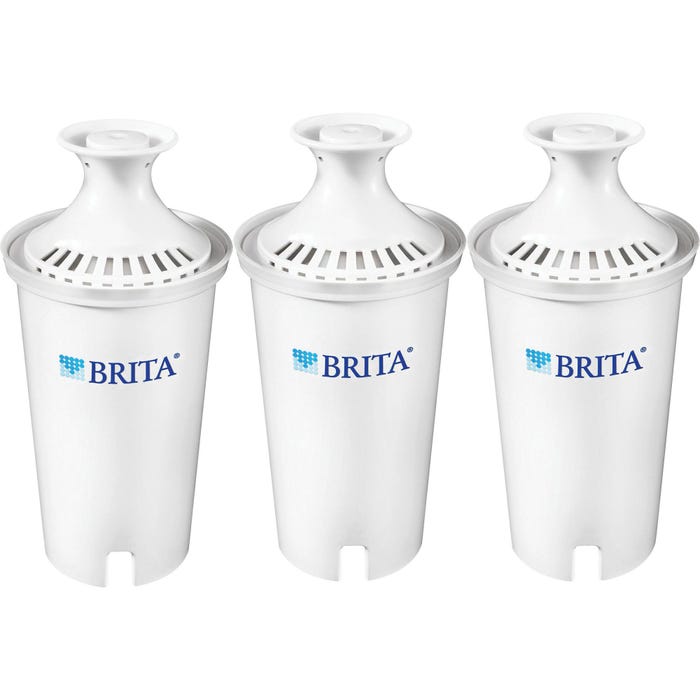Brita Replacement Pitcher Filter for Brita Pitcher, 100 Gallon, Blue and White, Pack of 3
