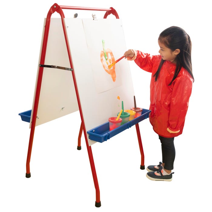 Metal Art Easel with Trays, 25 x 24 x 46 Inches