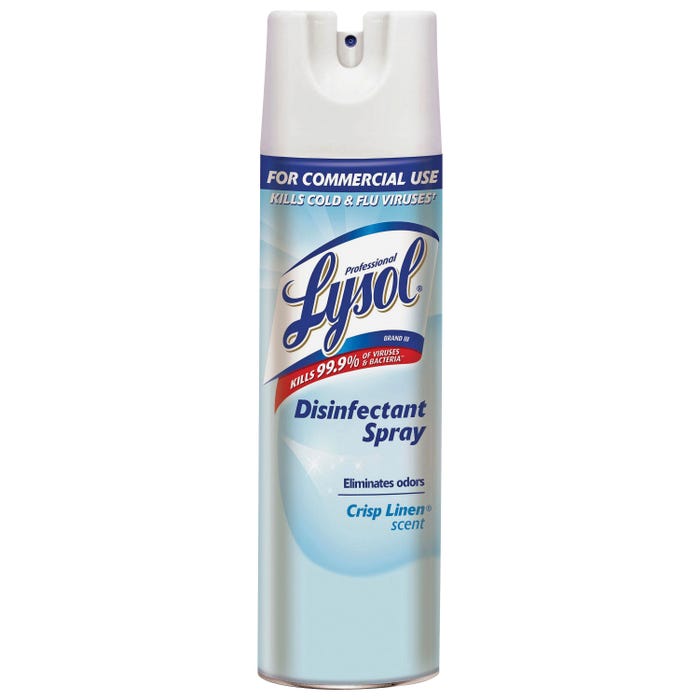 Lysol Disinfectant Spray, Crisp Linen, 19 Ounces, Pack of 12