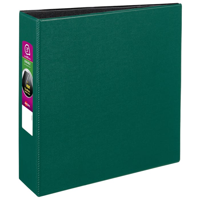 Avery Durable Binder, 3 Inch Slant Ring, Green