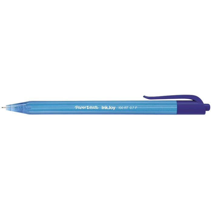 Paper Mate InkJoy 100RT Retractable Ballpoint Pens, Medium Point, 1.0 mm, Blue, Pack of 12