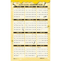 House of Doolittle, Recycled, Laminated Wipe Off Wall Academic Calendar, Honeycomb, July 2025-June 2026, 24 x 37 Inches 2150680