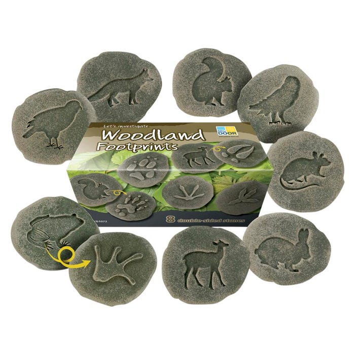 Yellow Door Let's Investigate Woodland Footprints, Set of 8