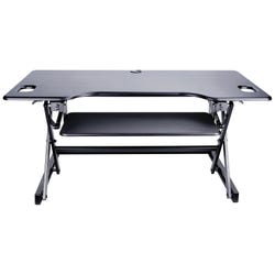 Lorell XL Adjustable Desk Riser, Desk Riser, Adjustable, 45 lb Cap, 46 x 24 x 20 Inches, Black