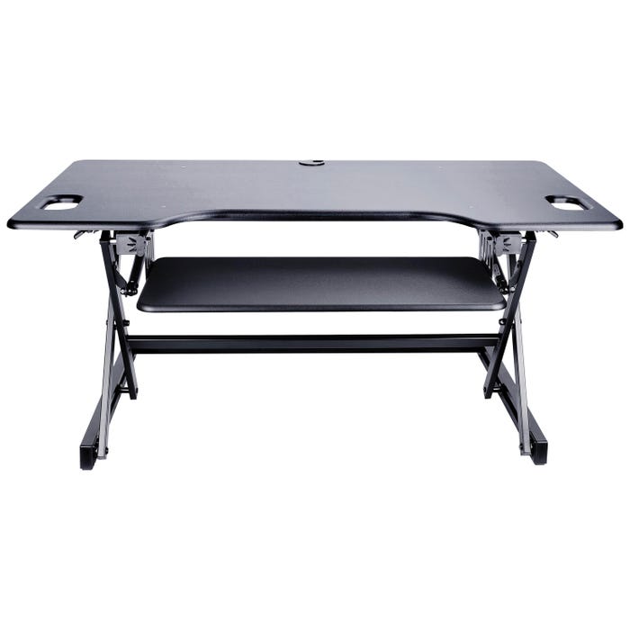 Lorell XL Adjustable Desk Riser, Desk Riser, Adjustable, 45 lb Cap, 46 x 24 x 20 Inches, Black