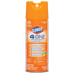 Clorox 4-In-1 Disinfectant and Sanitizer Spray, 14 Ounce Can, Fresh Citrus