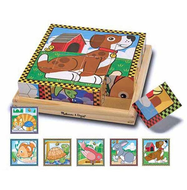 Melissa & Doug Wooden Pets Cube Puzzle, Item Number 1609329