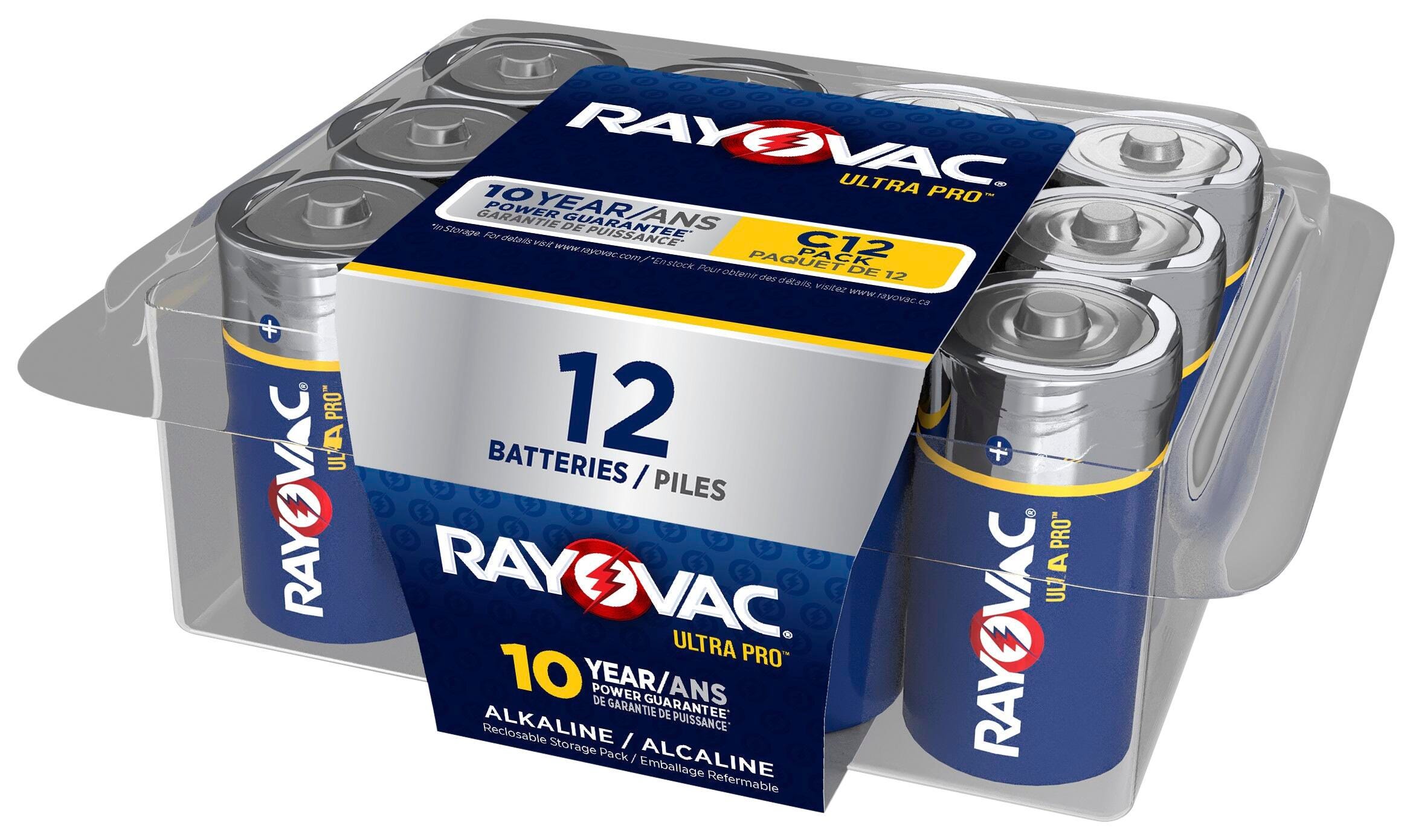 Rayovac Ultra Pro Alkaline Batteries, C, Pack of 12 1562439