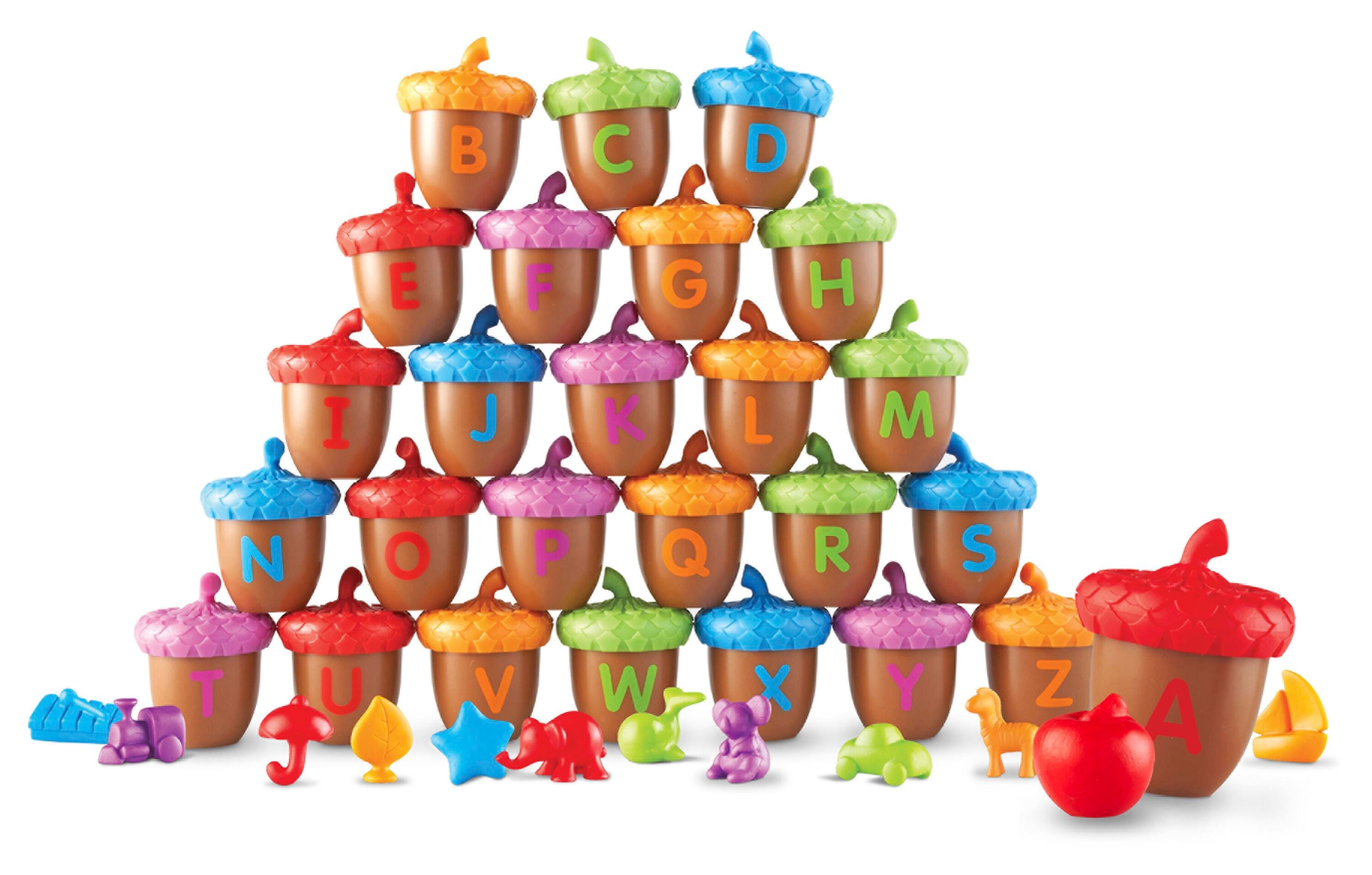 Learning Resources Alphabet Acorns, Assorted Colors, 52 Pieces 1572855