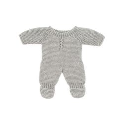 Miniland Clothes for Newborn Baby Doll, Gray Pajamas, 8-1/4 Inch 2151610