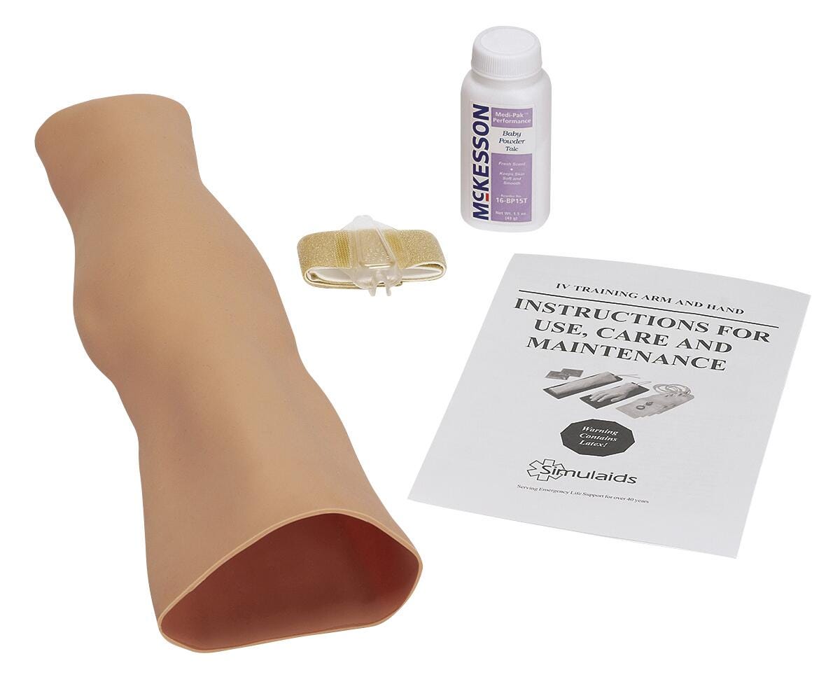Simulaids Replacement Skin for IV Training Arm, Light