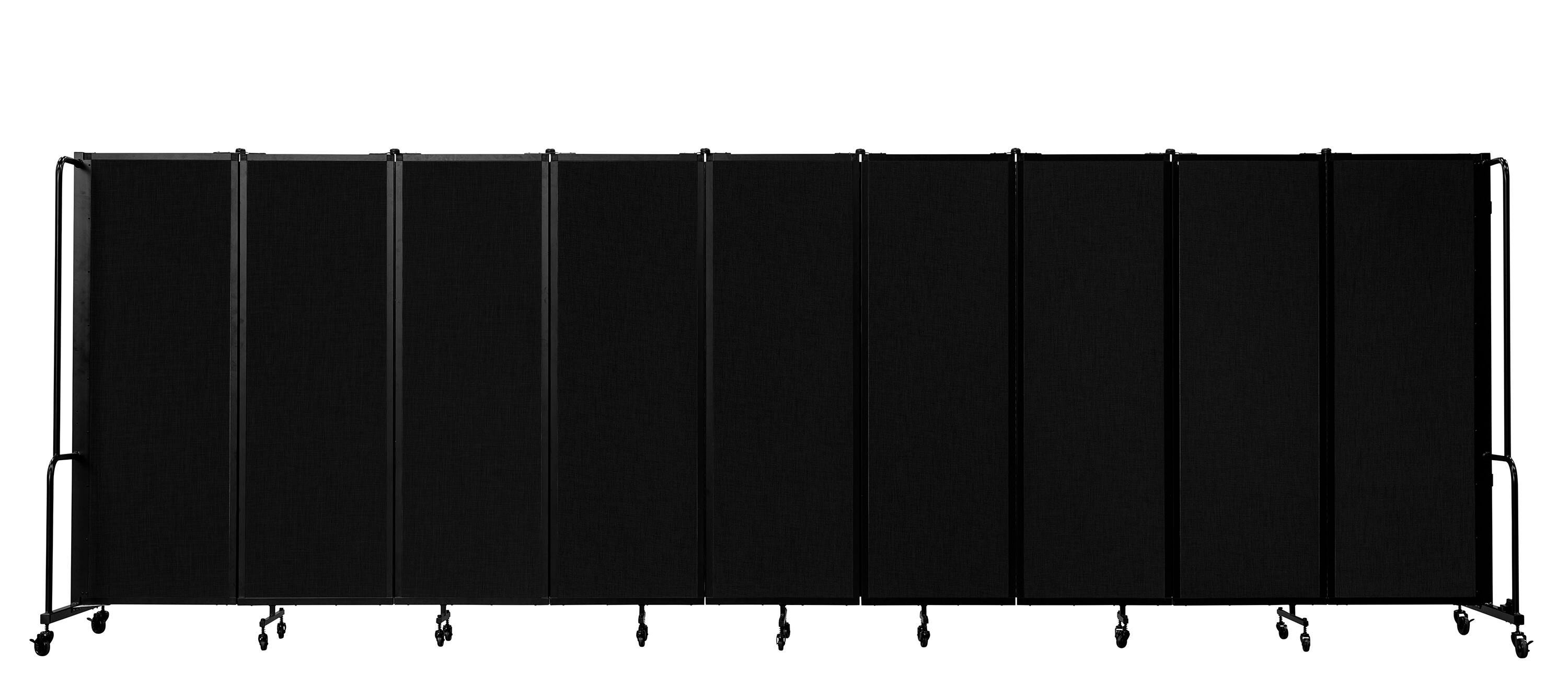 Image for National Public Seating Room Divider, Black Pet Panels, 9 Sections, 6 Feet from School Specialty