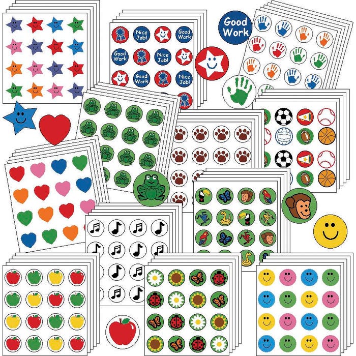 Creative Shapes Etc Incentive Stickers Bargain Bag, Pack of 3456