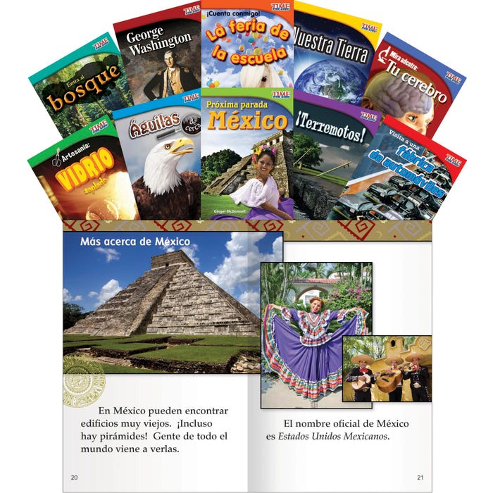 Teacher Created Materials TIME FOR KIDS Informational Text Readers Set 1, Grade 2, Set of 10, Spanish