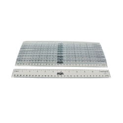 School Smart Plastic Rulers, Inches and Metric, 12 Inches, Clear, Pack of 10 365433
