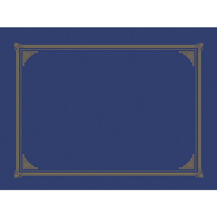 Geographics Linen Texture Document Cover, 12-1/2 x 9-3/4 Inches, Navy Blue, Pack of 6