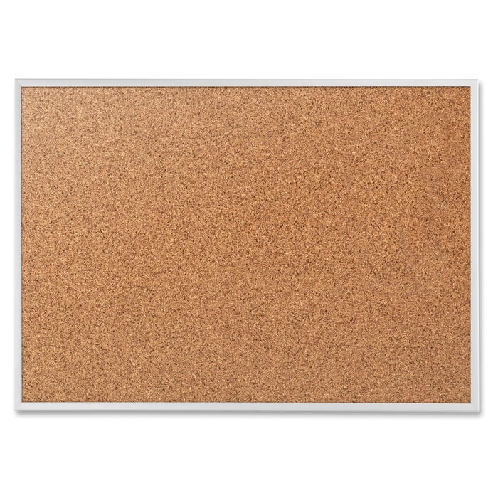Quartet Bulletin Board with Brackets, 96 x 48 Inches, 1-1/8 in Frame, Aluminum Frame, Cork Horizontal/Vertical Mount