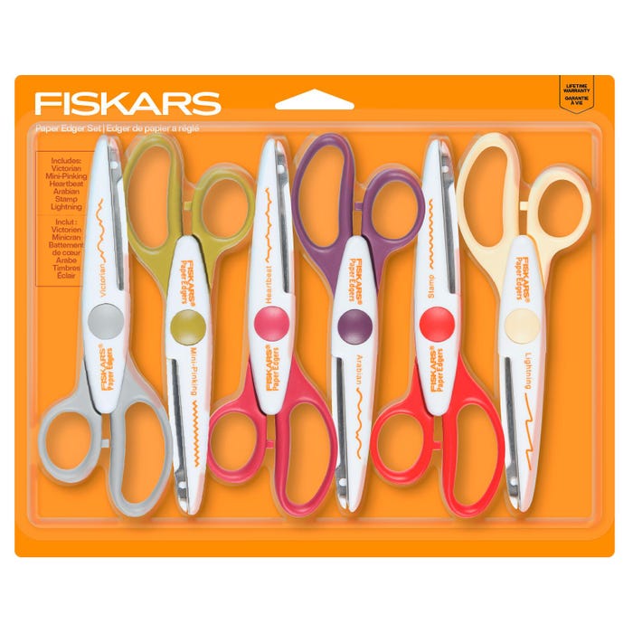 Fiskars Paper Edgers, Assorted Designs, Set of 6