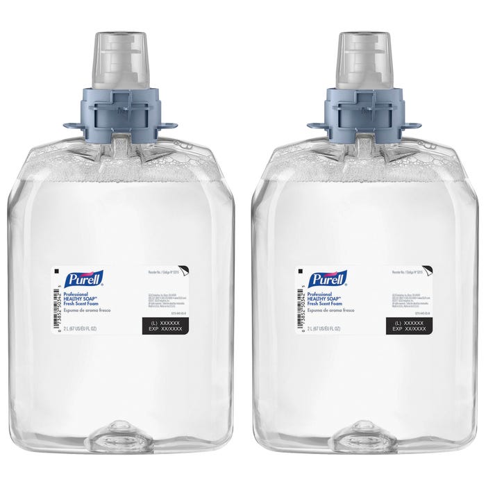 Purell FMX-20 Healthy Soap Foam Refills, 2000 mL, Fresh Scent, Pack of 2