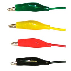 United Scientific Alligator Clip Leads, 12 Inches, Pack of 6, Item Number 2094324