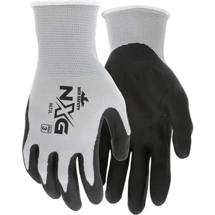Memphis 9673M 13-Gauge Nitrile Dipped Foam Gloves, Medium, Pack of 12 Pairs
