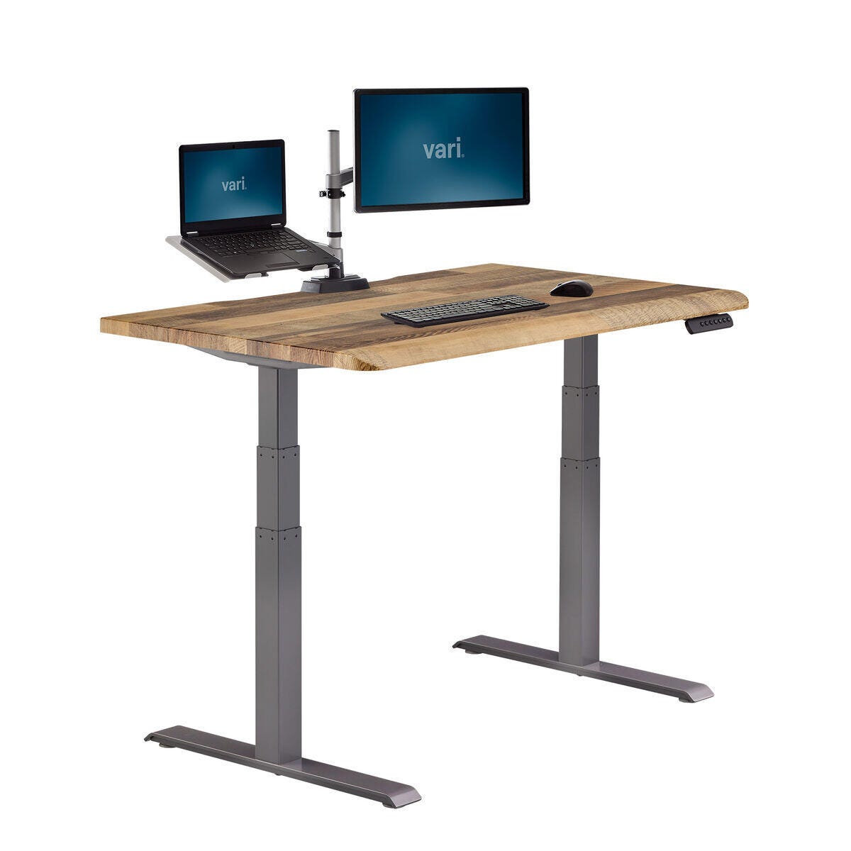 Image for VARI Electric Standing Desk, Reclaimed Wood, 48 x 30 x 50-1/2 Inches from School Specialty