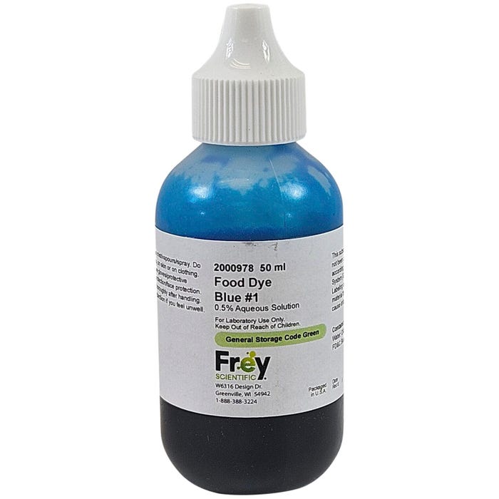 Frey Scientific FD&C Blue Dye, No. 1, 50mL