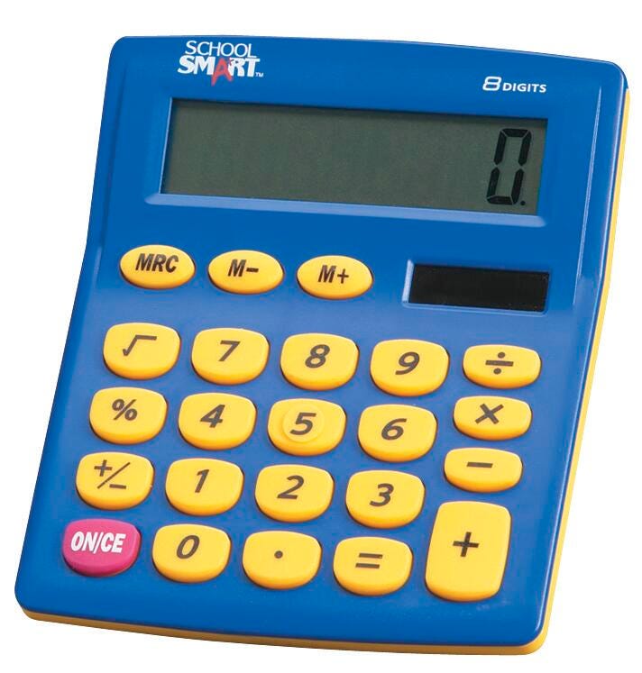 School Smart Dual-Power Basic Calculator 084088