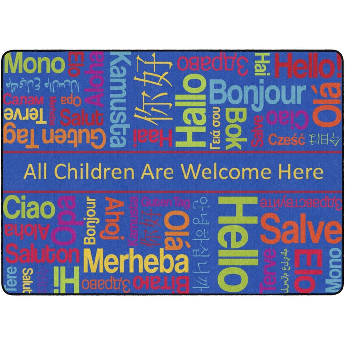 Flagship Carpets Hello All Children Carpet, Rectangle