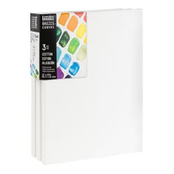 Liquitex BASICS Stretched Cotton Canvases, 12 x 16 Inches, Pack of 3, Item Number 2106867