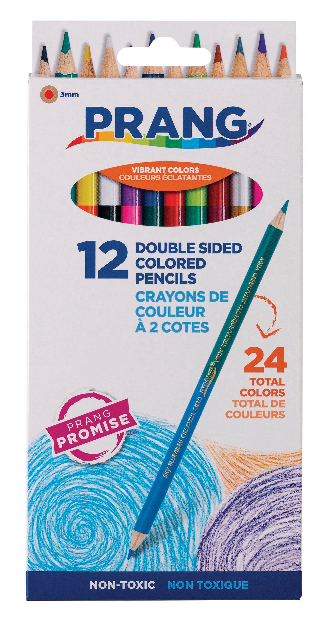 Image for Prang Duo Colored Pencils, Assorted Colors, Set of 12 from School Specialty