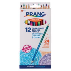 Image for Prang Duo Colored Pencils, Assorted Colors, Set of 12 from School Specialty
