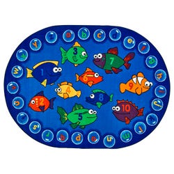 Carpets for Kids Premium Fishing for Literacy Carpet, Oval 4002327